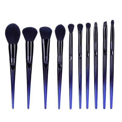 10 pcs   blue  brush  makeup brushes