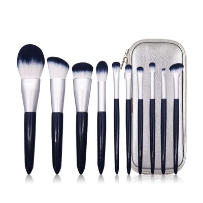 10 pcs   Blue synthetic hair   brush  makeup brushes